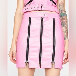 NWOT Dolls Kill Edge Of Glory Moto Skirt